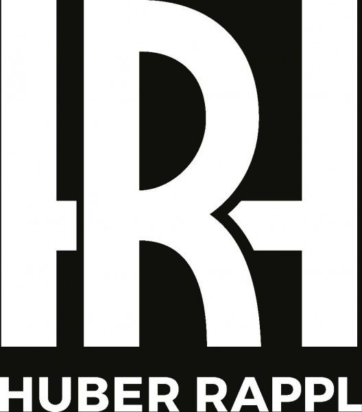 Druck Logo Huber Rappl, weiß