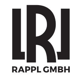 Druck Rappl Logo, schwarz