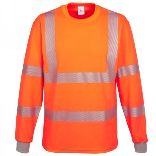 Warn-T-Shirt langarm EN ISO 20471, Kl. 3, leuchtorange