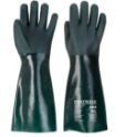 Doppelt Getauchter PVC Chmiekalienschutz-Handschuh Mit 45cm Stulpe grün